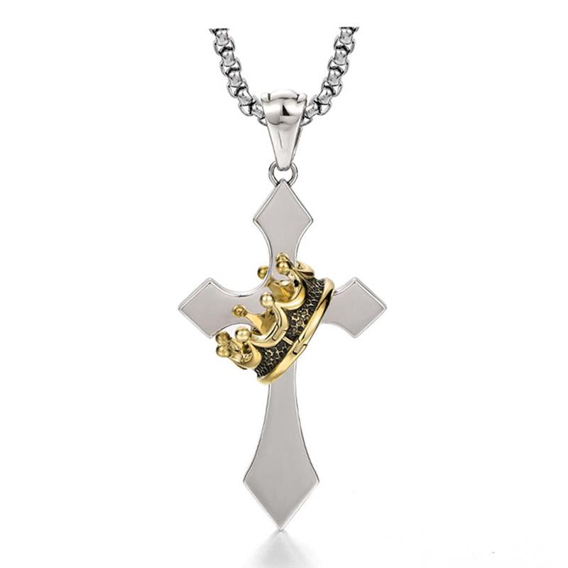 Crown Cross Necklace