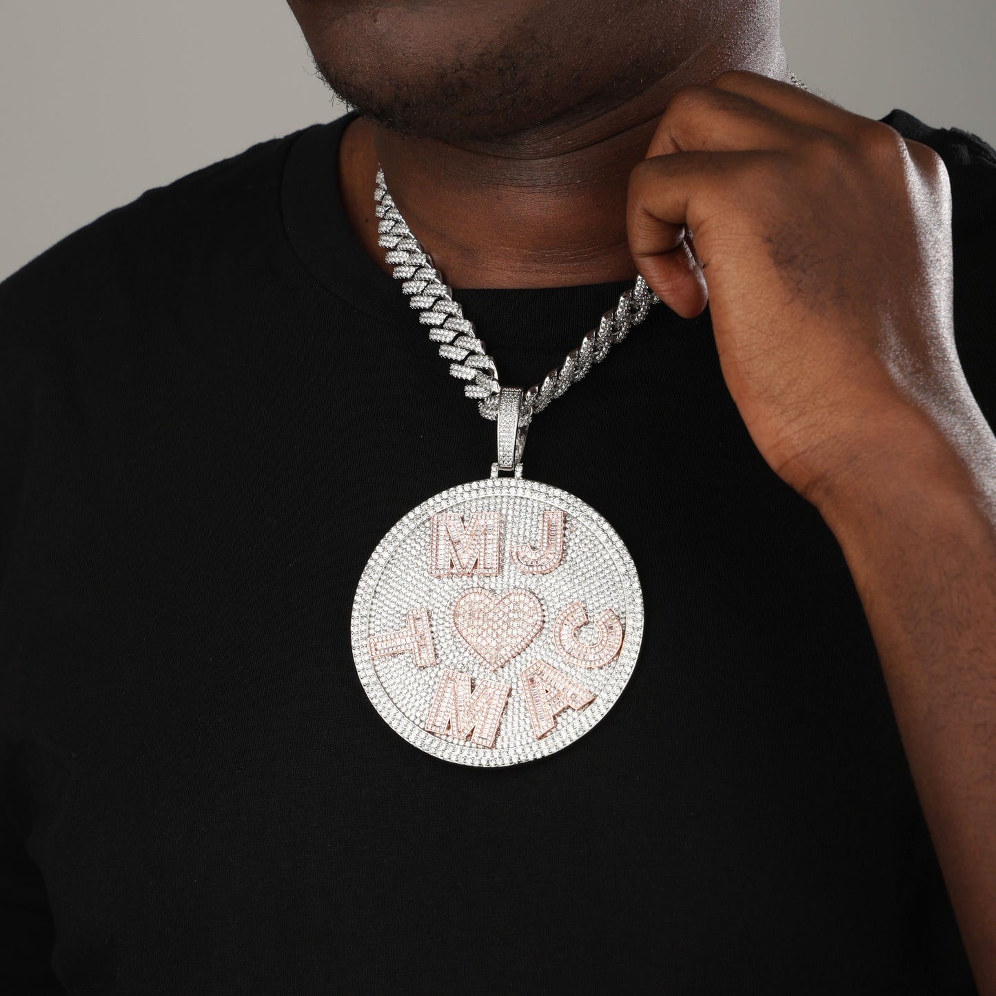 Custom Many Letters Circle Pendant