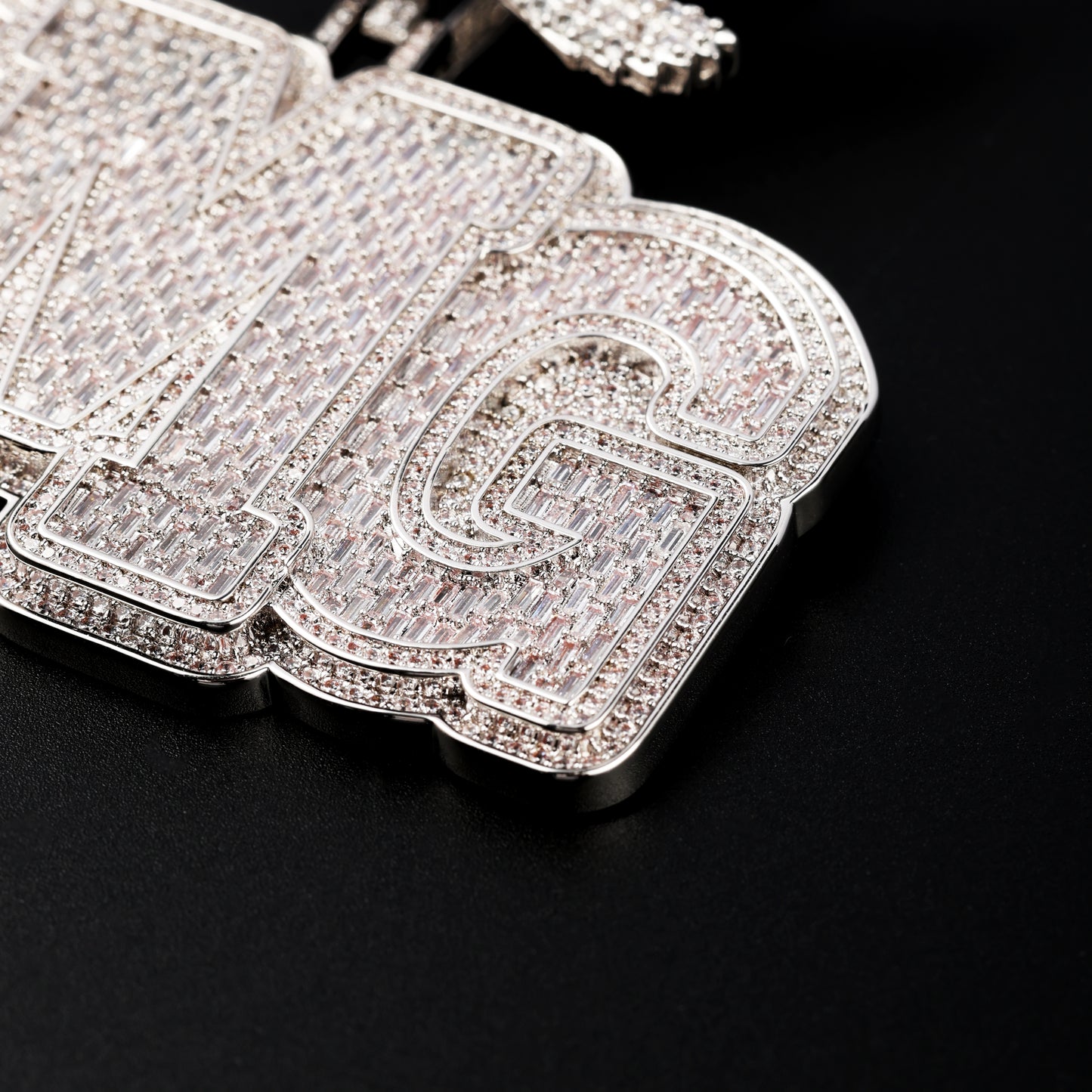Custom Eagle Bail Letters Pendant