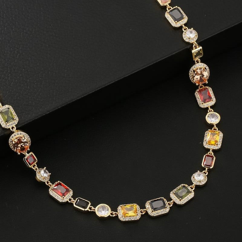 Bold Statement Power Colors Gemstone Necklace