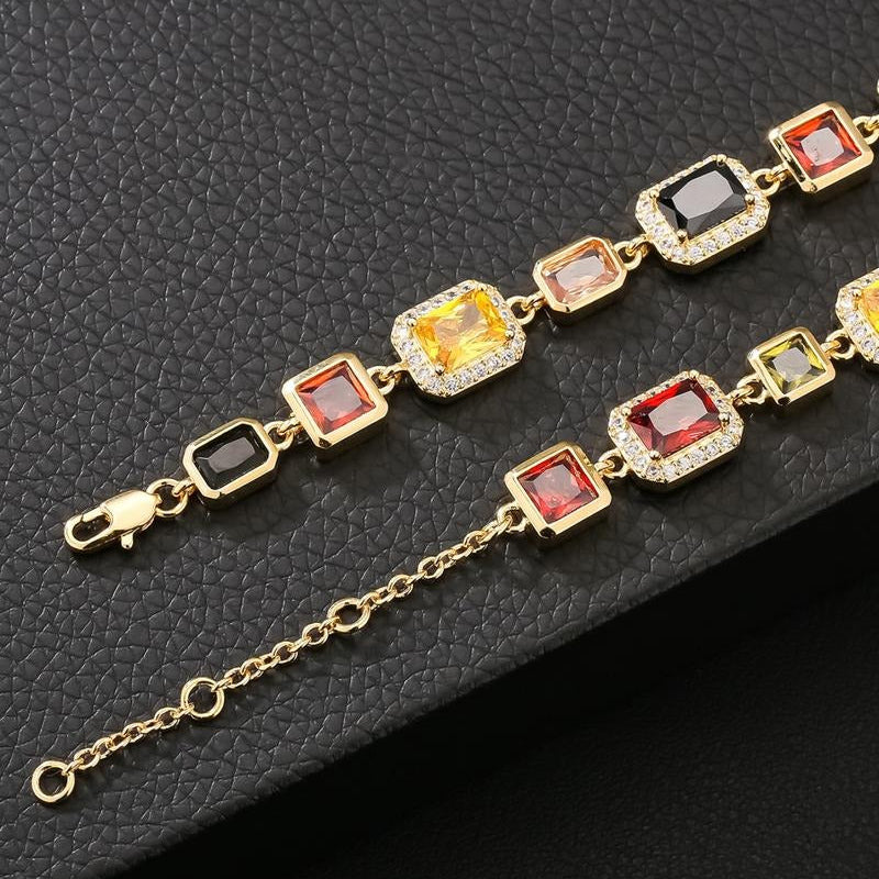 Bold Statement Power Colors Gemstone Necklace