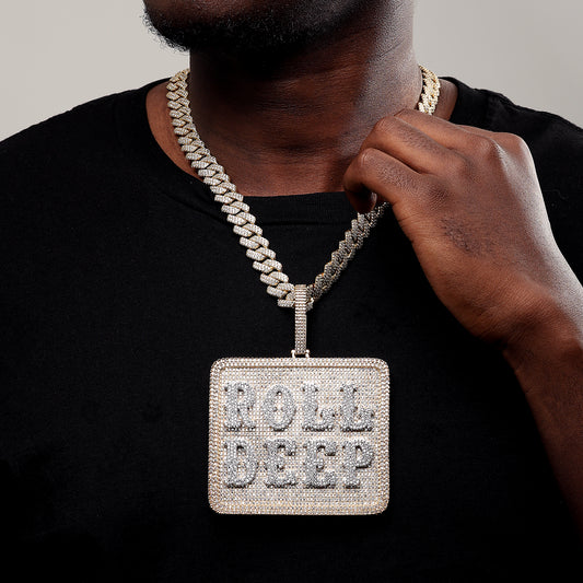 Custom Letter Necklace 3D Big Square