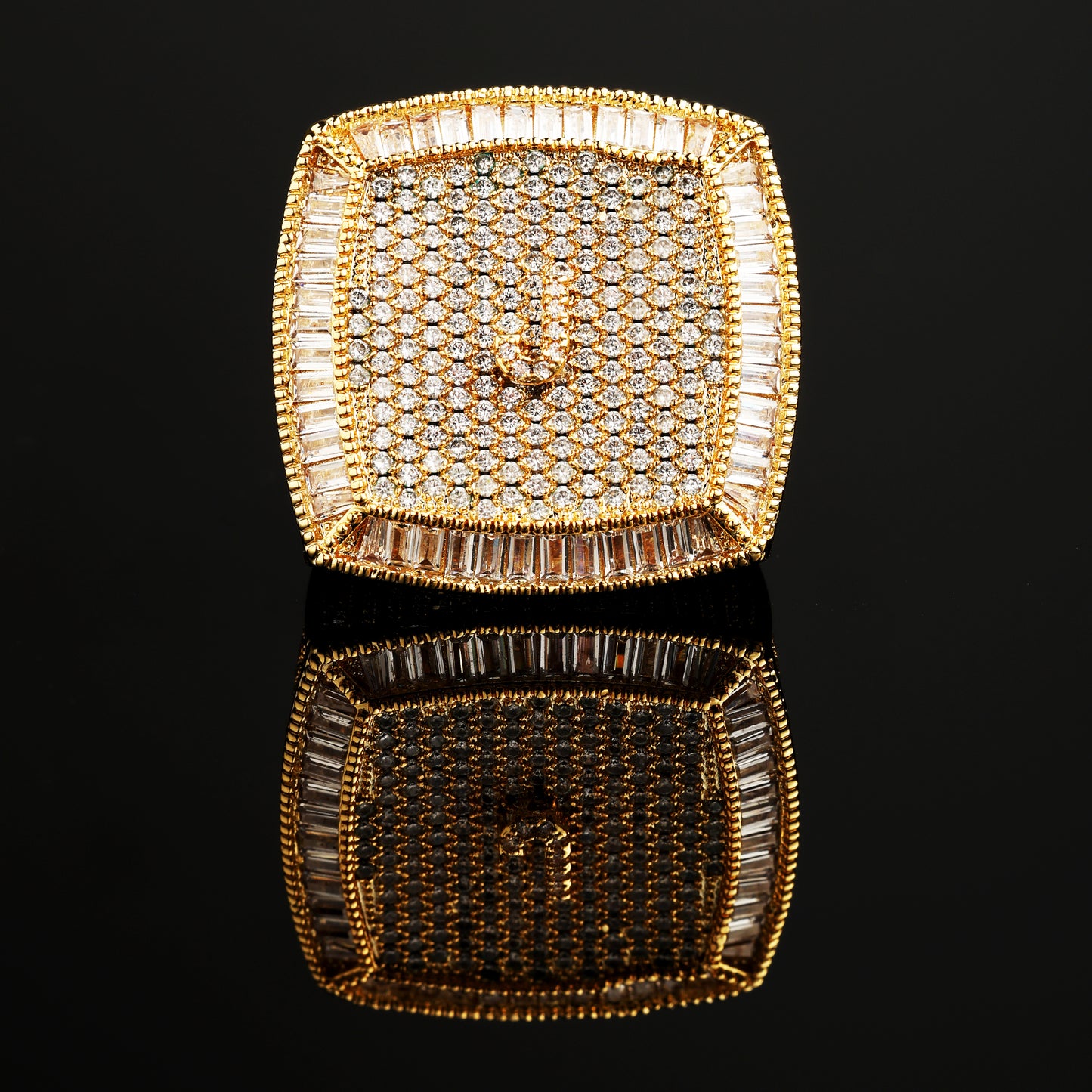 CZ Iced Out Custom Letter 3D Iced Ring