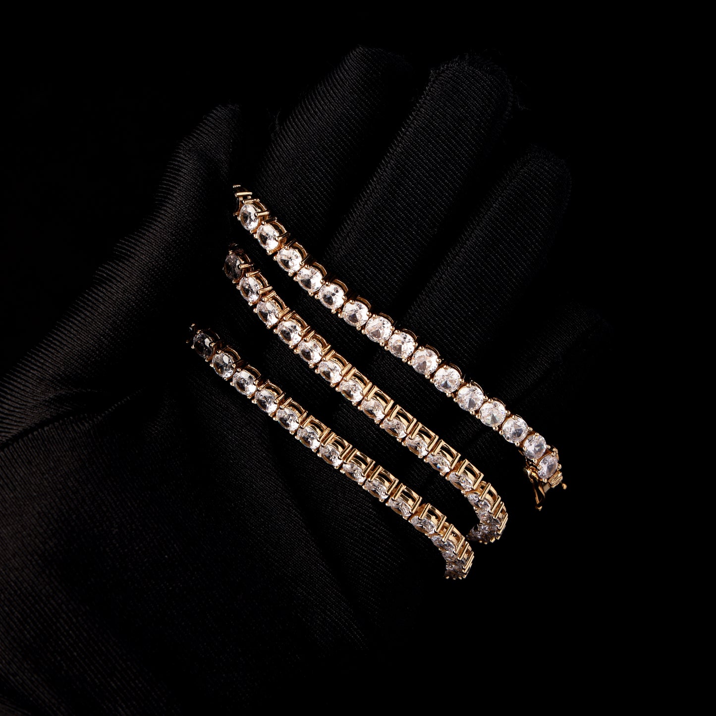 5mm 925 Silver Moissanite Tennis Chain White Gold