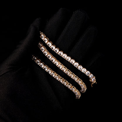 5mm 925 Silver Moissanite Tennis Chain White Gold