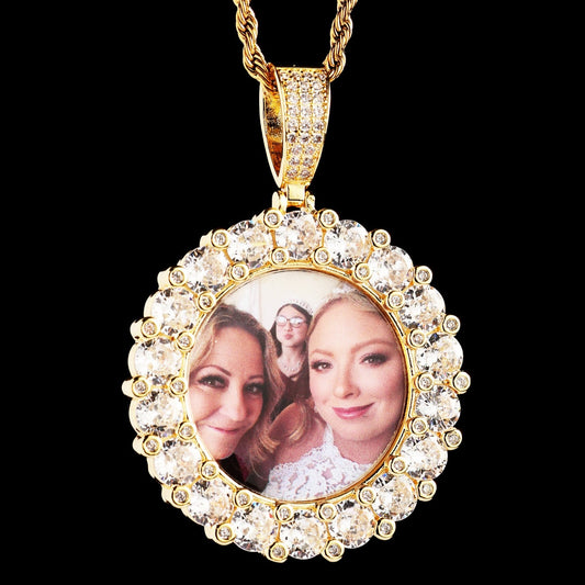 3D Circle Custom Picture Pendant
