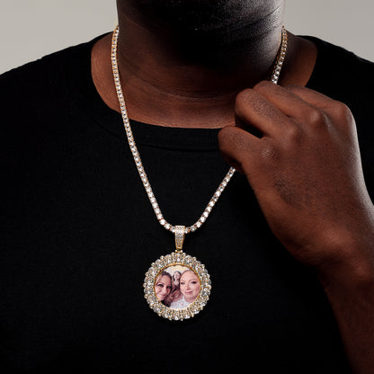 3D Circle Custom Picture Pendant