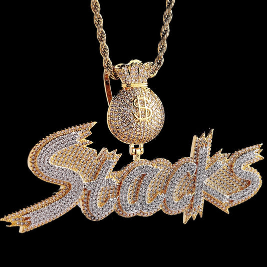 Custom Two Layter Letter Name Pendant