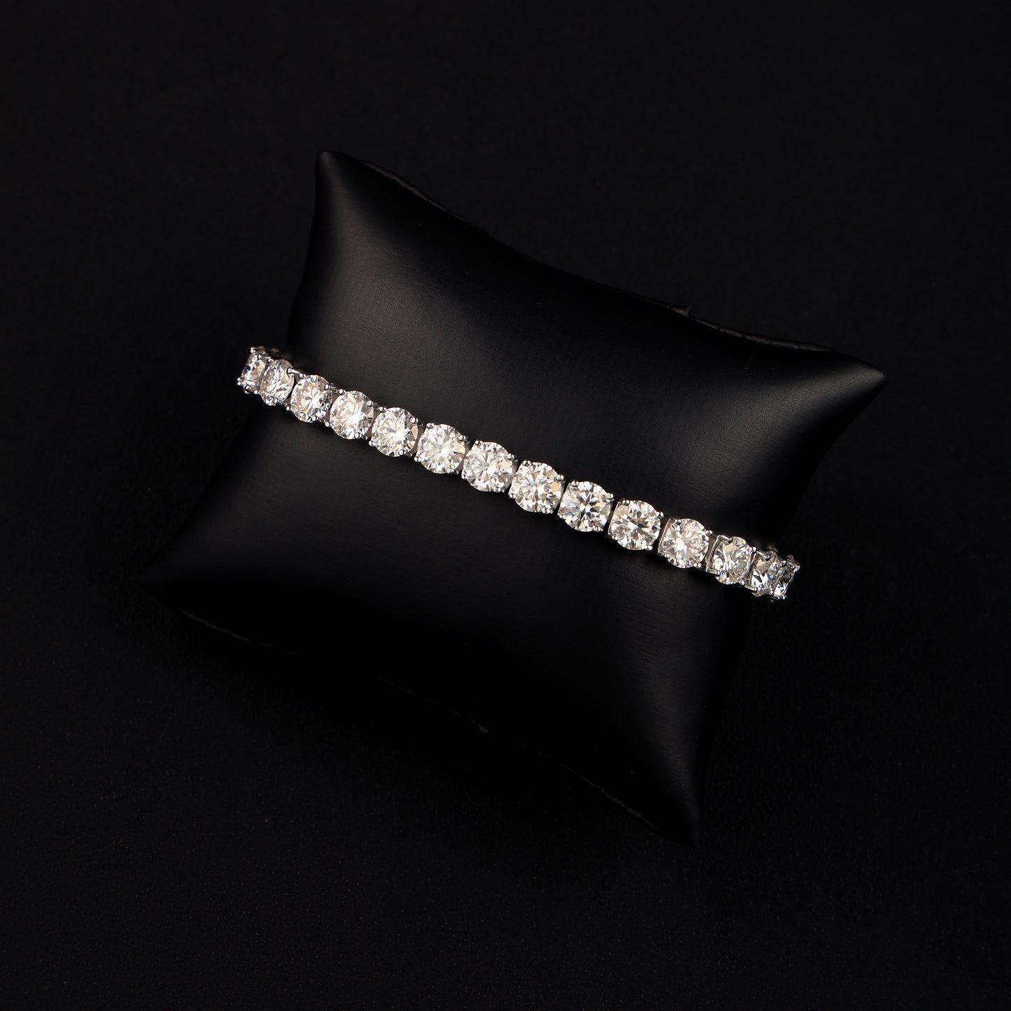 6.5MM S925 Silver Moissanite Tennis Bracelet White Gold