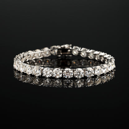 6.5MM S925 Silver Moissanite Tennis Bracelet White Gold