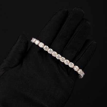 6.5MM S925 Silver Moissanite Tennis Bracelet White Gold