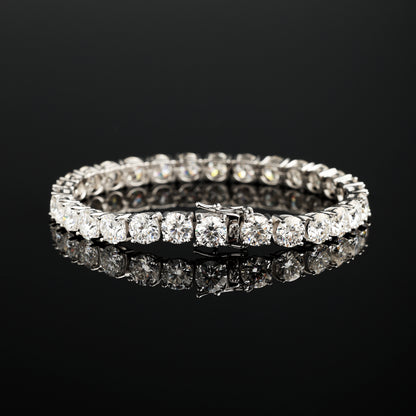 6.5MM S925 Silver Moissanite Tennis Bracelet White Gold