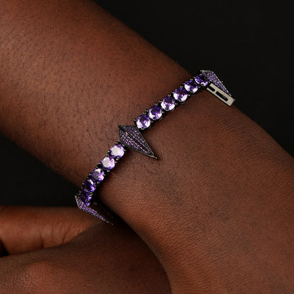 5mm Purple Fight Tooth and Claw Tennis Bracelet