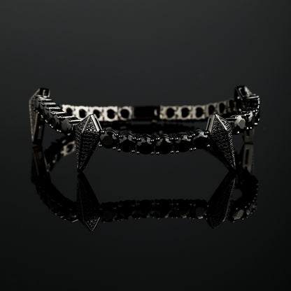 5mm Fight Tooth and Claw Tennis Bracelet Black Gold