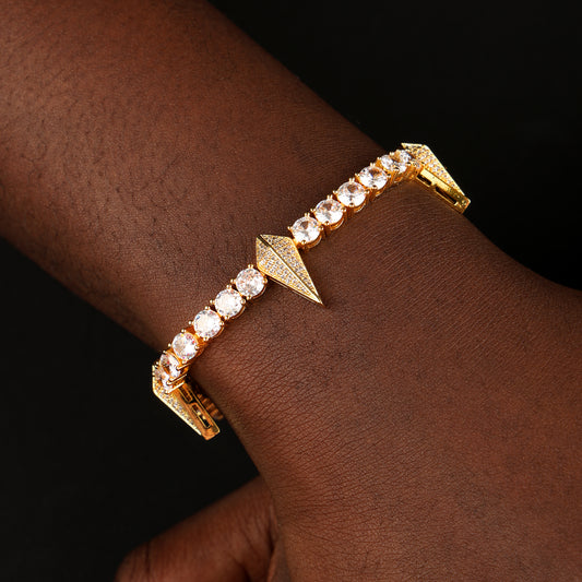 5mm Fight Tooth and Claw Tennis Bracelet in Gold