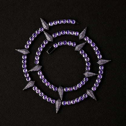 5mm Purple Fight Tooth and Claw Tennis Chain