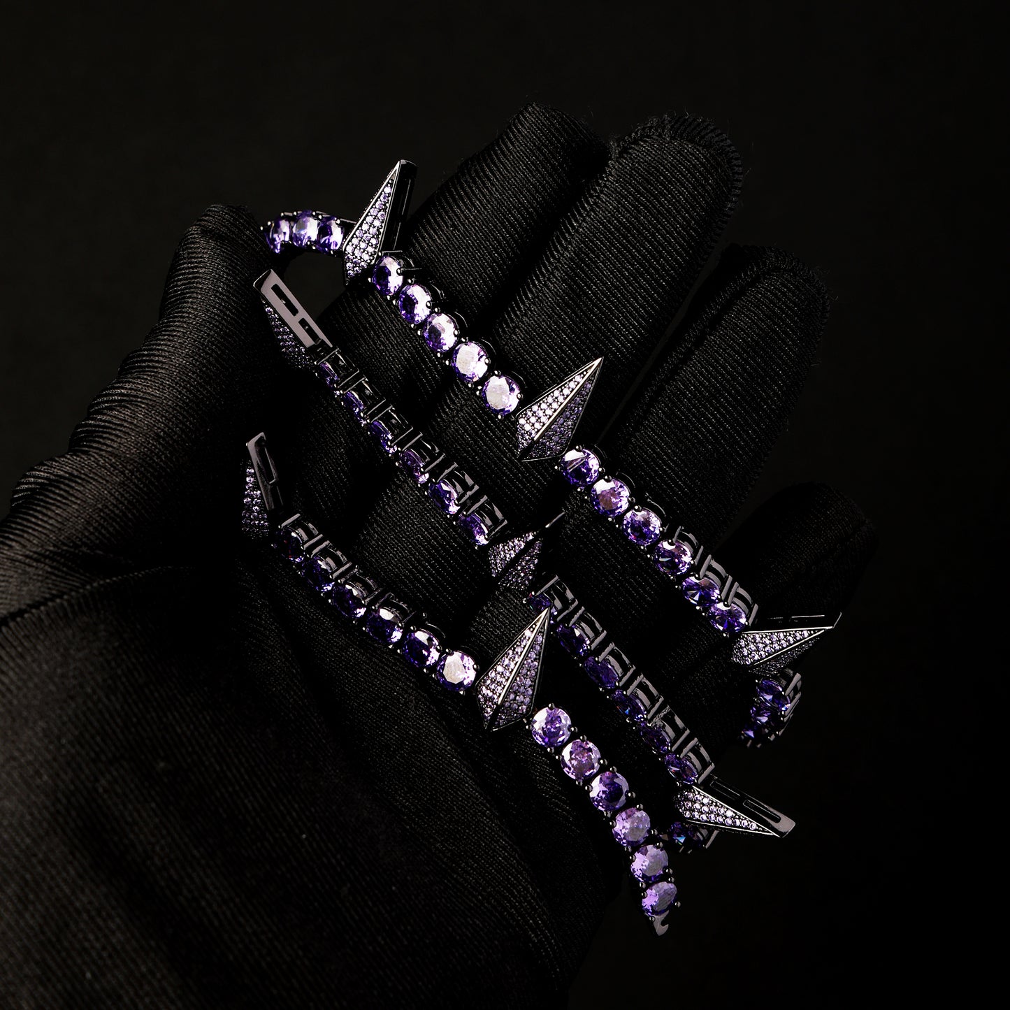 5mm Purple Fight Tooth and Claw Tennis Chain