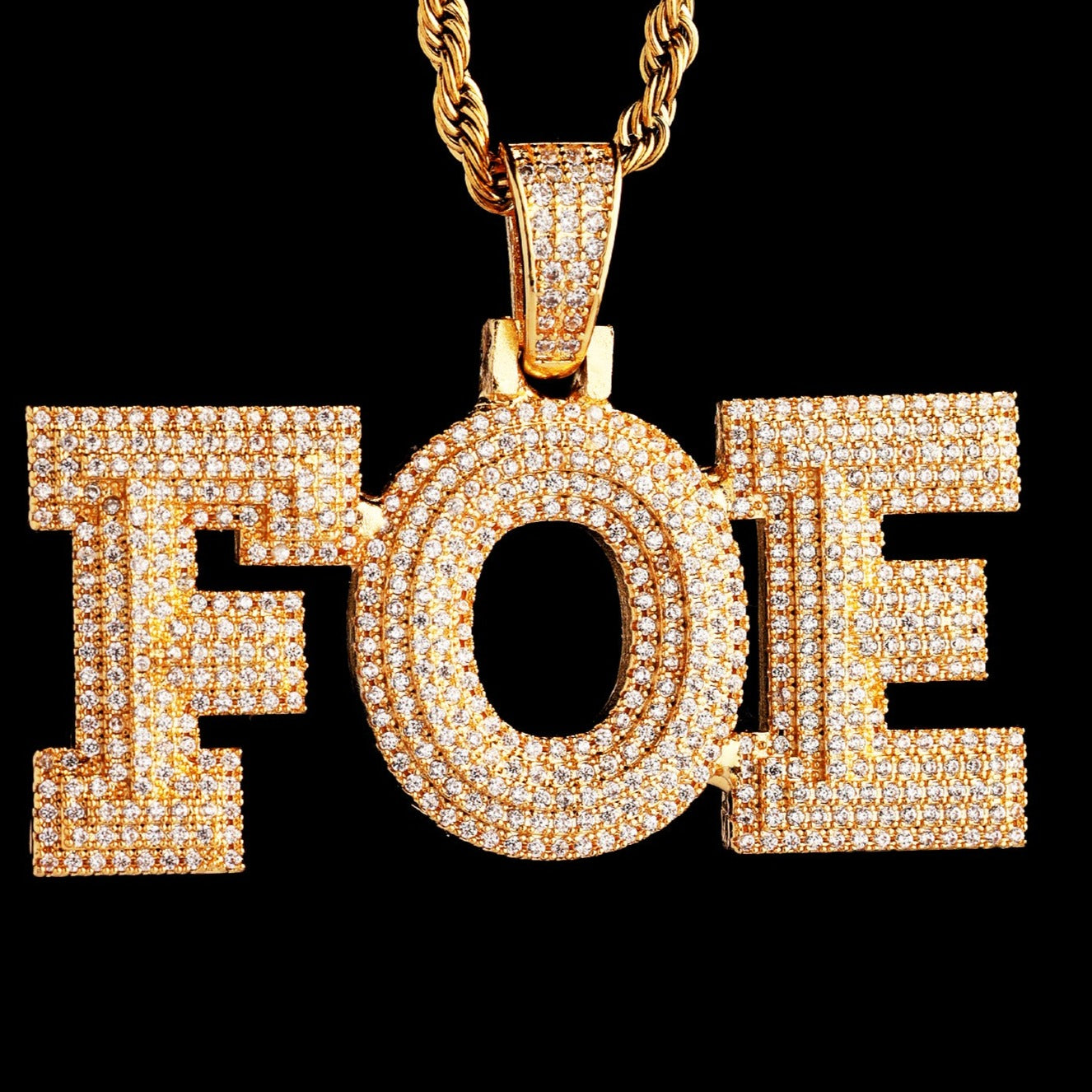 Custom Micro Pave Letter Name Necklace