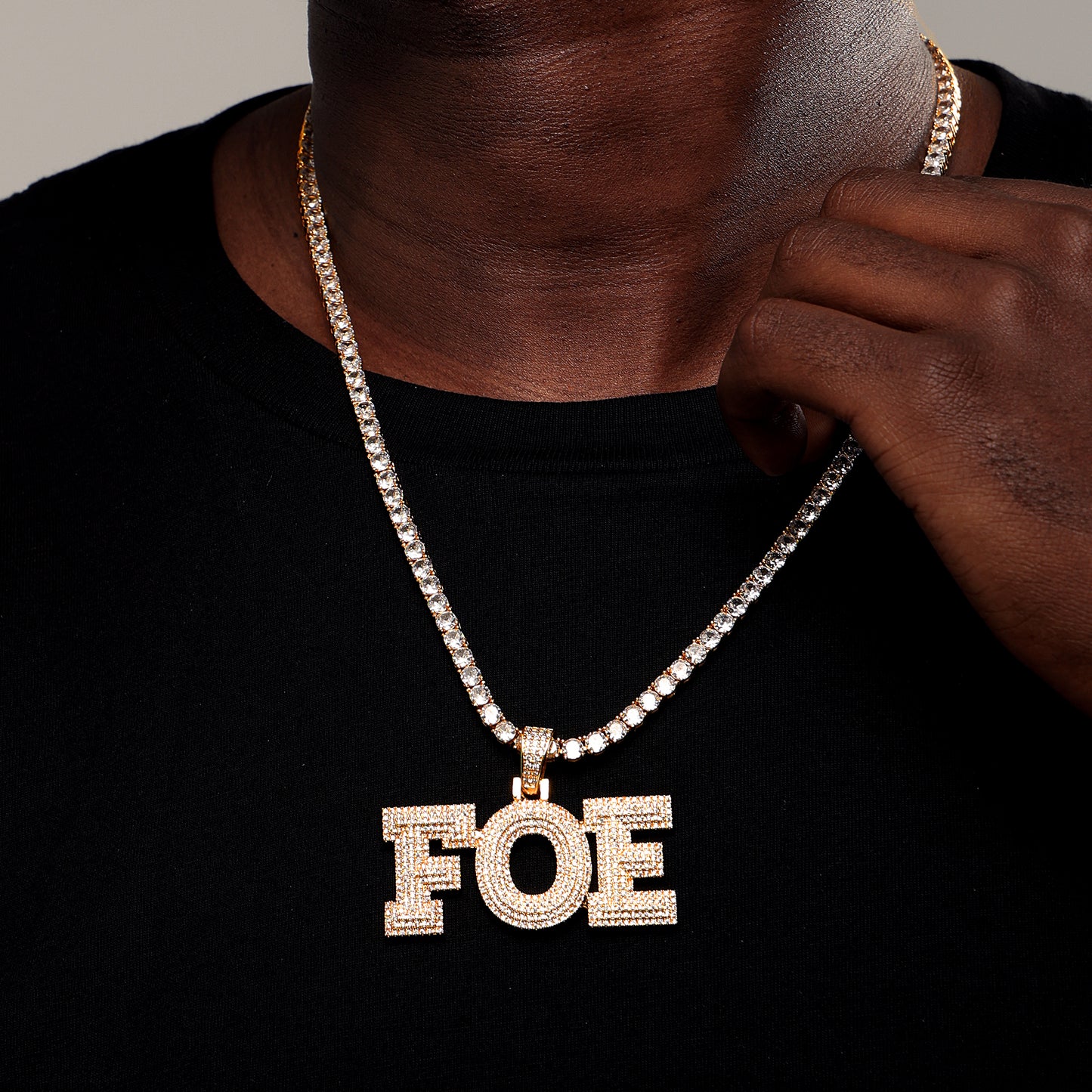 Custom Micro Pave Letter Name Necklace