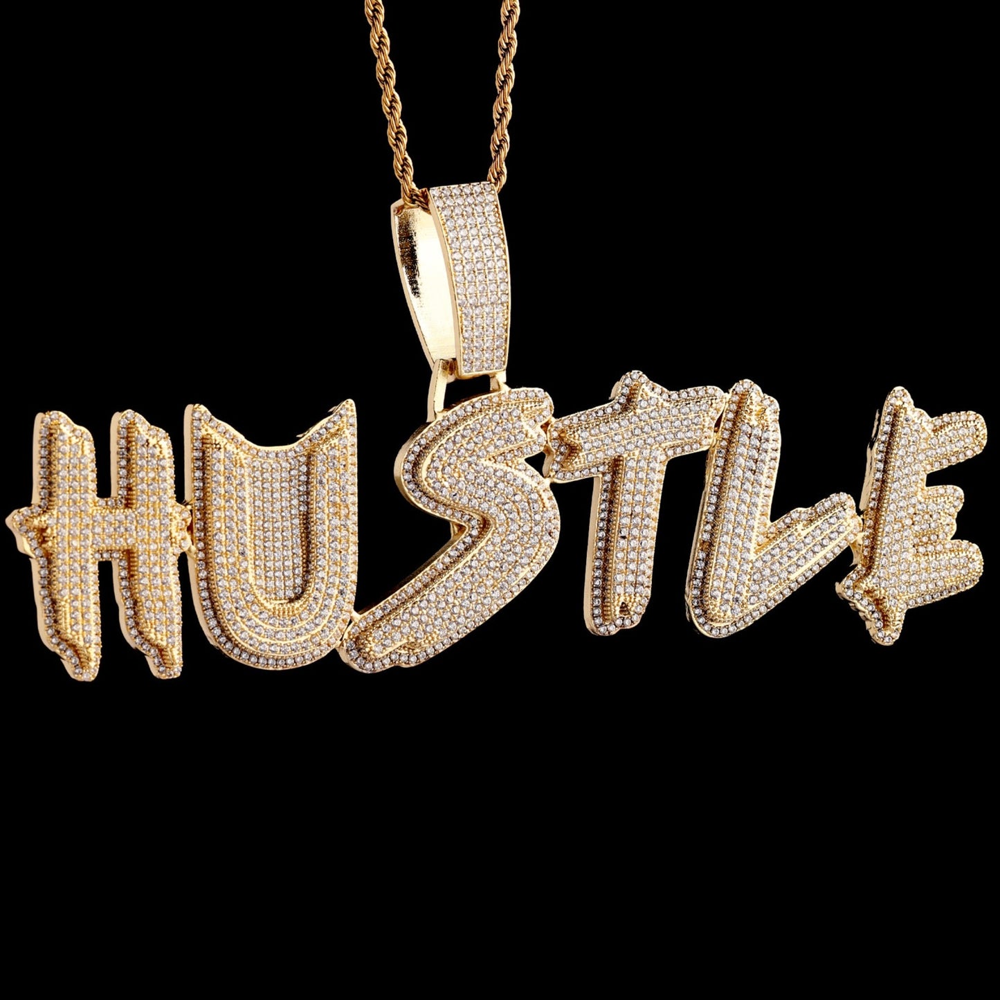 Custom Letter  Name Pendant gold