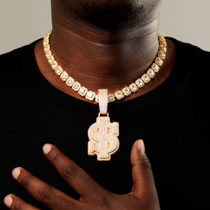 Iced Dollar Pendant