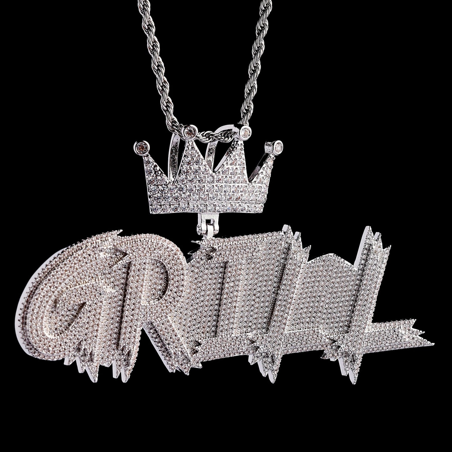 Custom Two Layer Letter Name Necklace Pendant