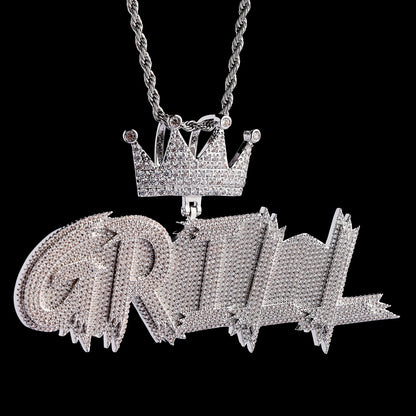Custom Two Layer Letter Name Necklace Pendant