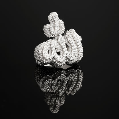 925 银莫桑钻 Hamsa 手环 白金