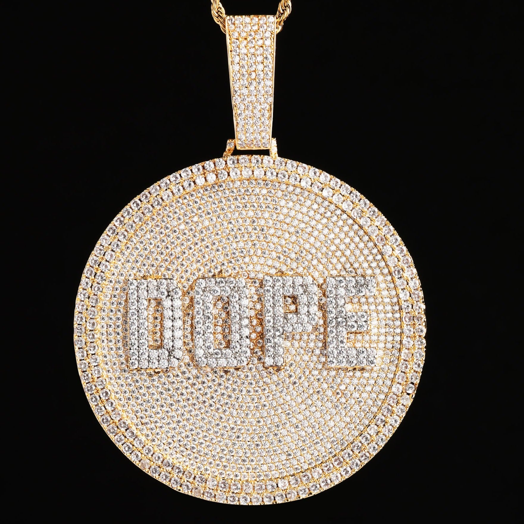 Custom 3D Big Disc Name Pendant – HeyIce