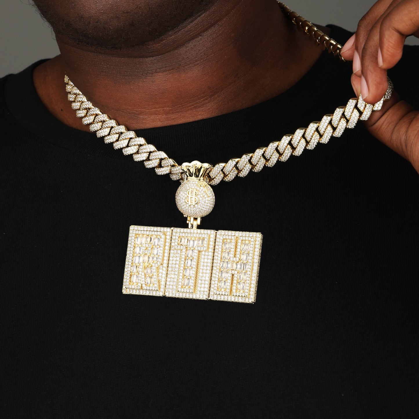 Custom Letter Baguette Two Layer Necklace