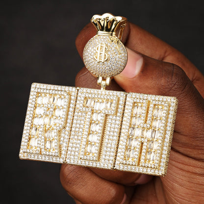 Custom Letter Baguette Two Layer Necklace