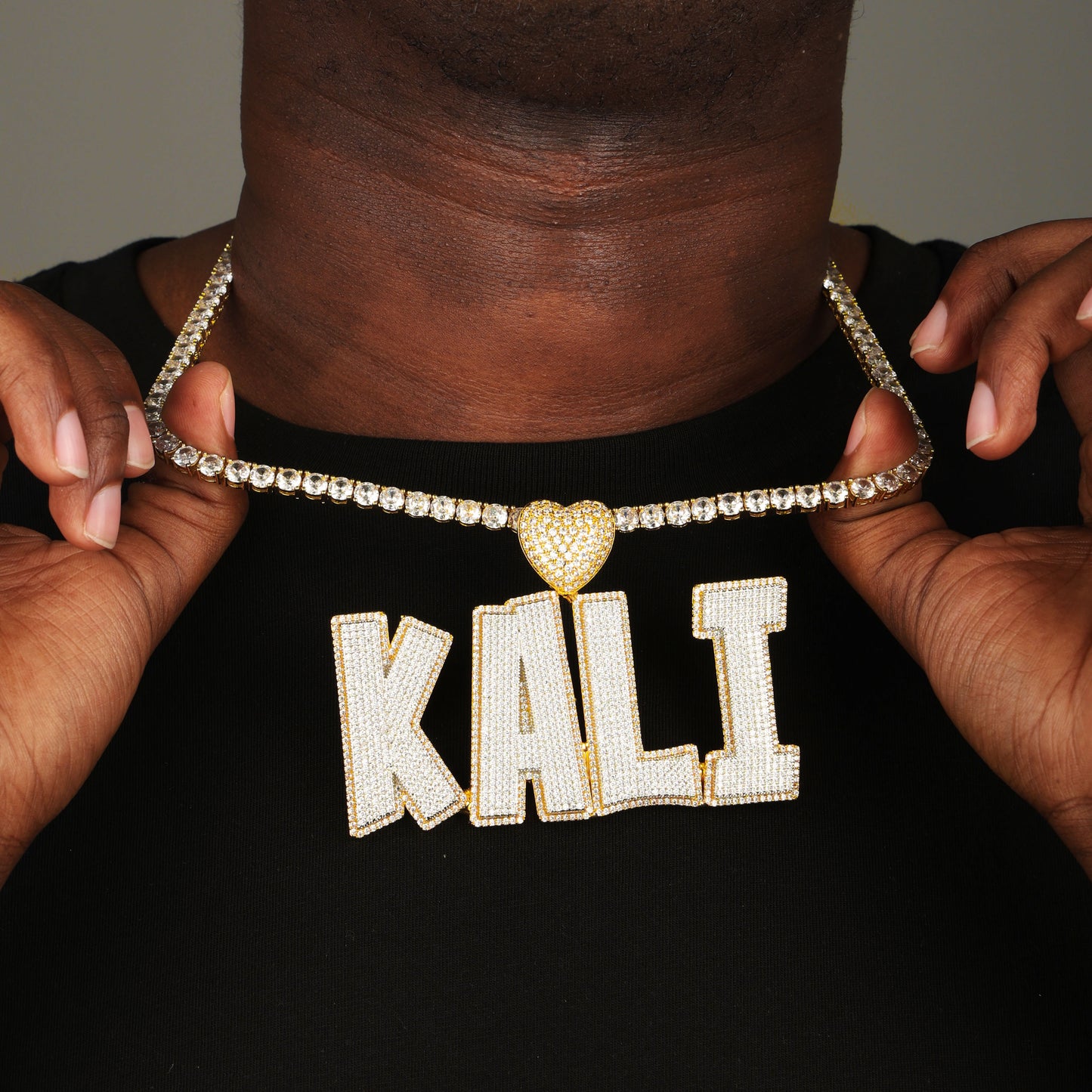 Custom Two Tone Letters/Name Pendant