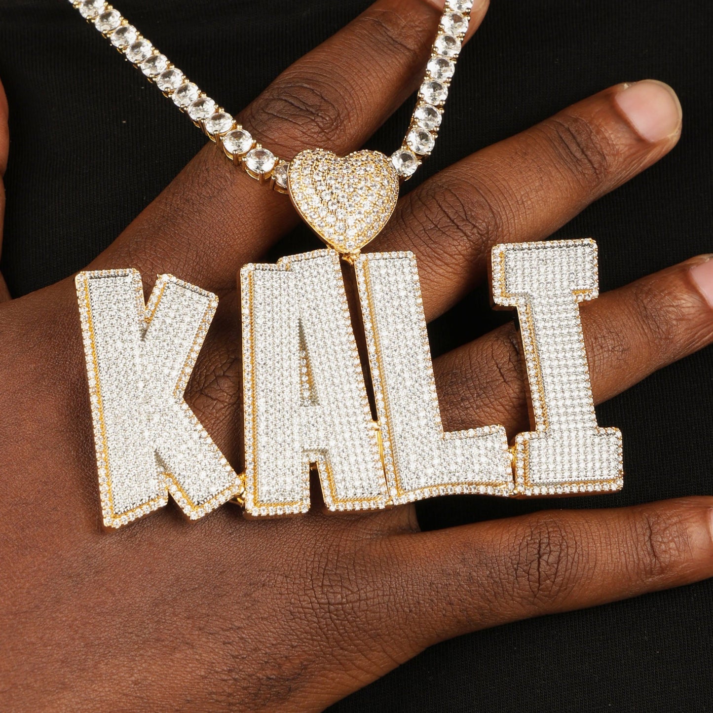 Custom Two Tone Letters/Name Pendant