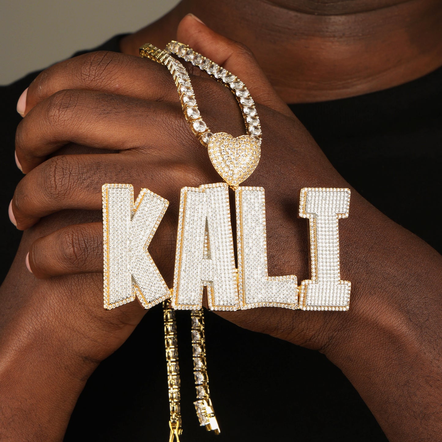 Custom Two Tone Letters/Name Pendant