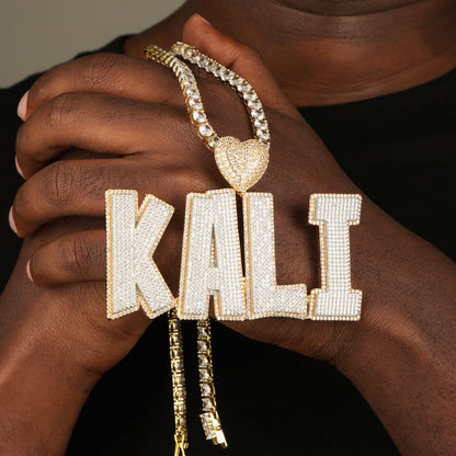 Custom Two Tone Letters/Name Pendant
