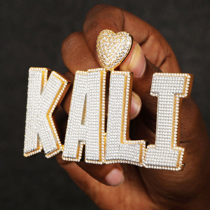 Custom Two Tone Letters/Name Pendant