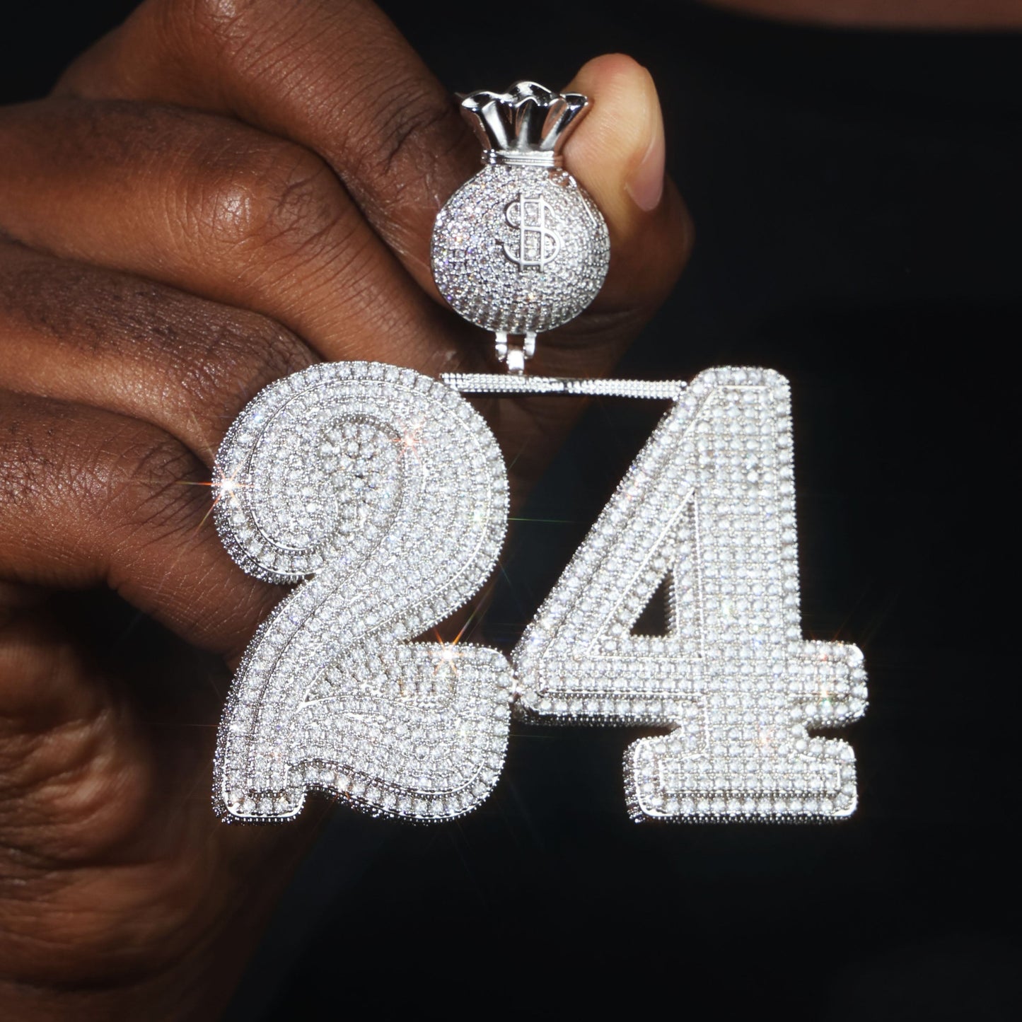 Custom Big No. Name Pendant