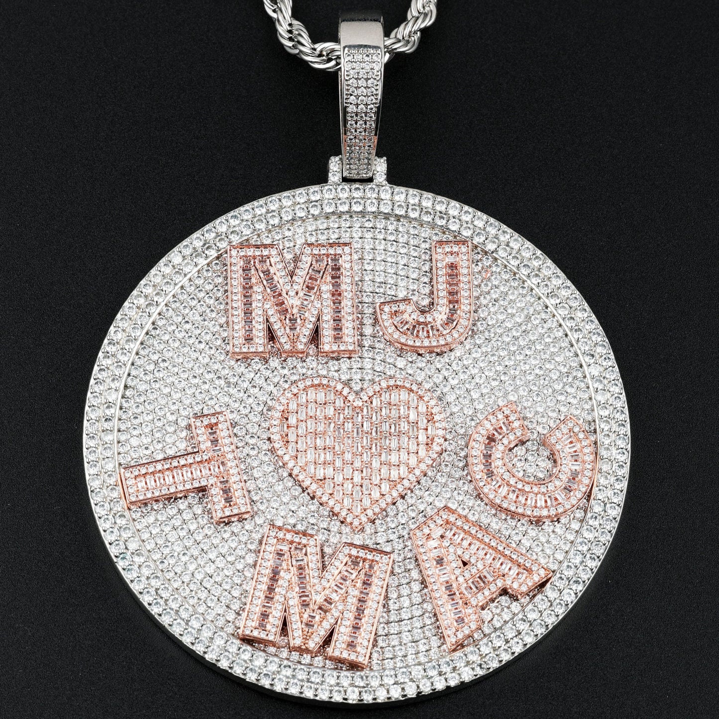 Custom Many Letters Circle Pendant