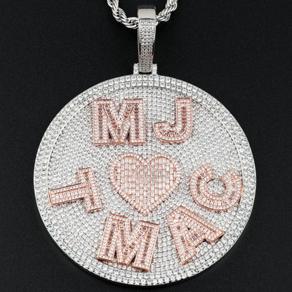 Custom Many Letters Circle Pendant