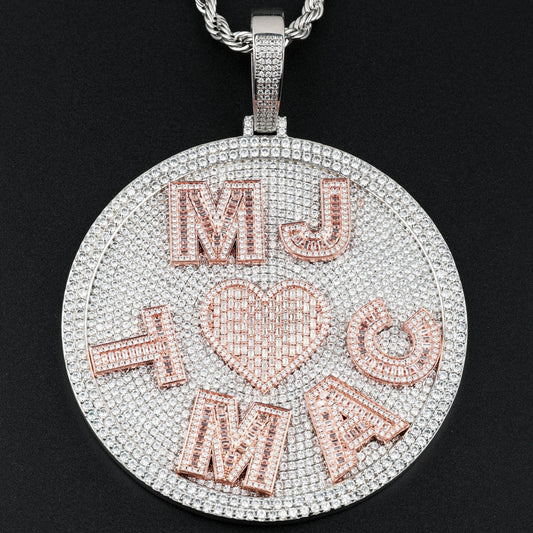 Custom Many Letters Circle Pendant