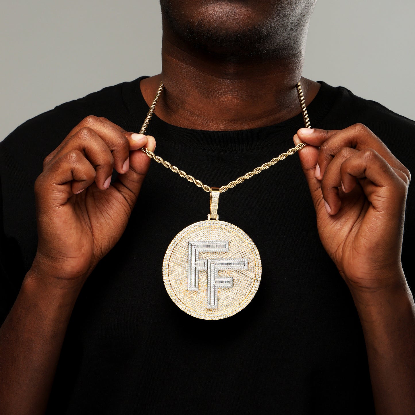 Custom Letters Circle Pendant