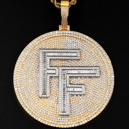 Custom Letters Circle Pendant