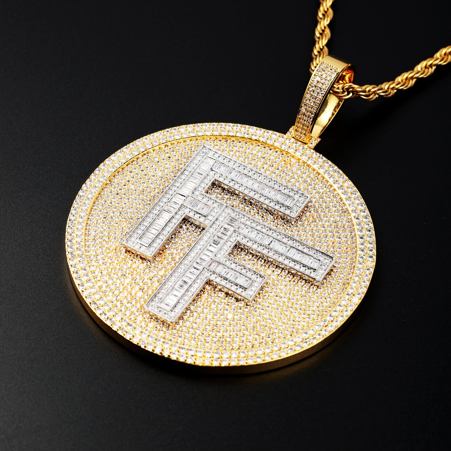 Custom Letters Circle Pendant