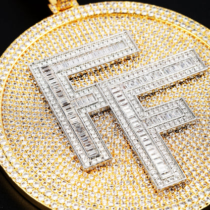 Custom Letters Circle Pendant