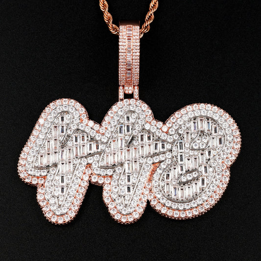 Custom Multi Layered Letters Pendant