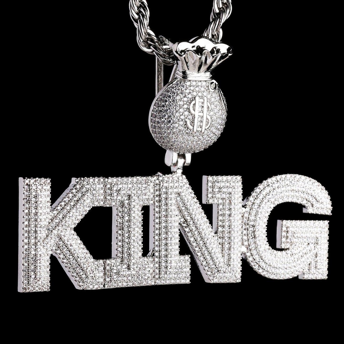 Custom Micro Pave Letter Name Necklace
