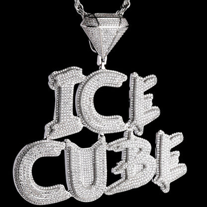 Custom Letter Name Necklace White Gold