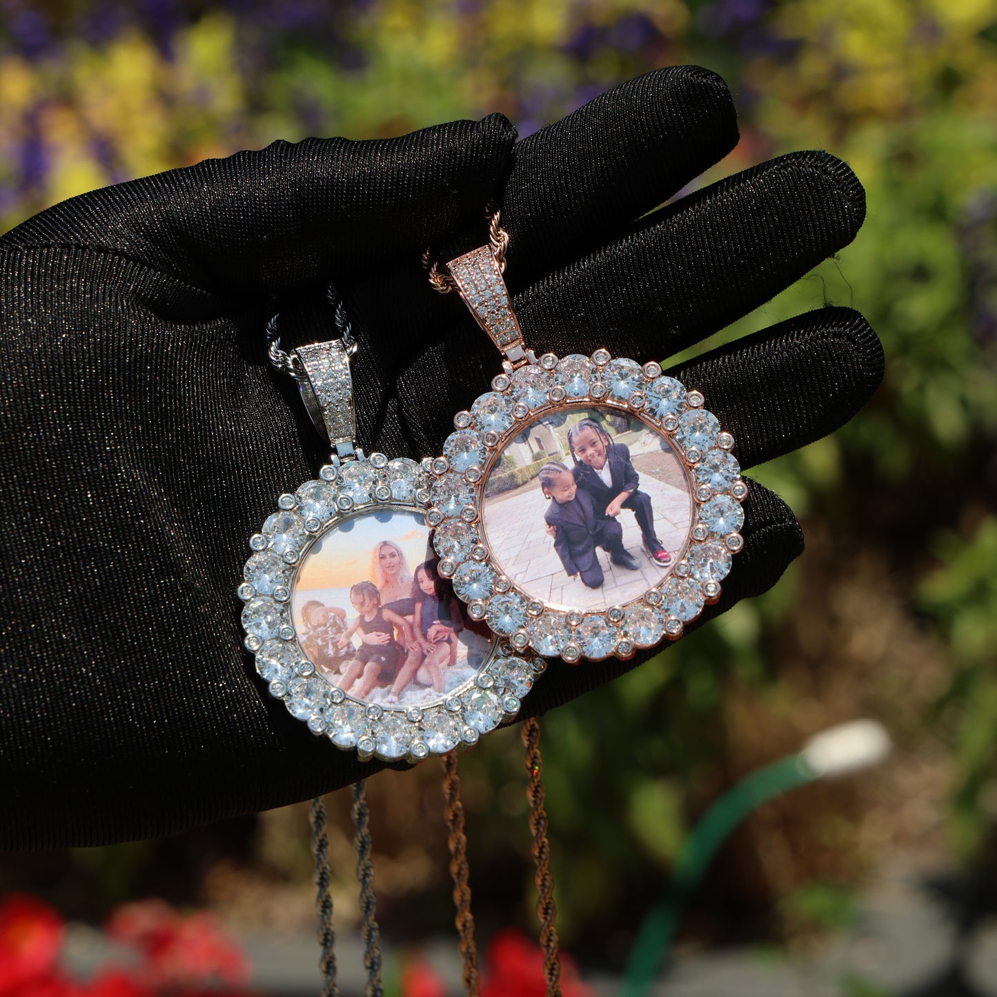 3D Circle Custom Picture Pendant