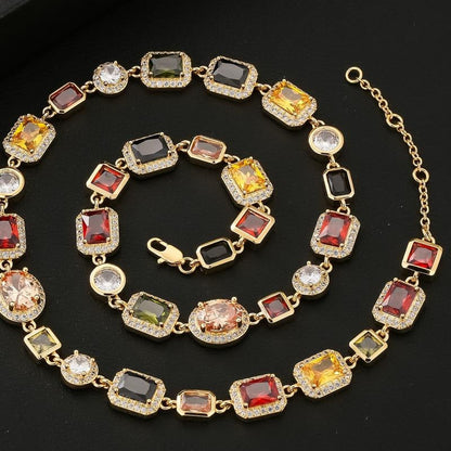 Bold Statement Power Colors Gemstone Necklace