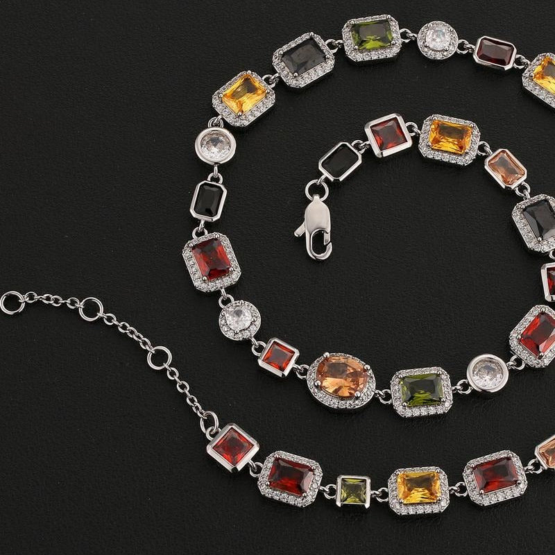 Bold Statement Power Colors Gemstone Necklace